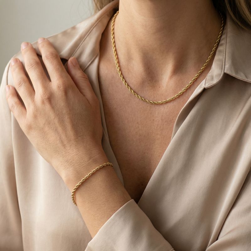 Combo Lazo Mujer Cadena + Pulsera