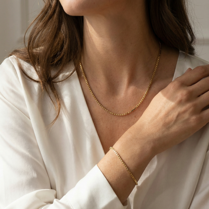 Combo Box Mujer Cadena + Pulsera