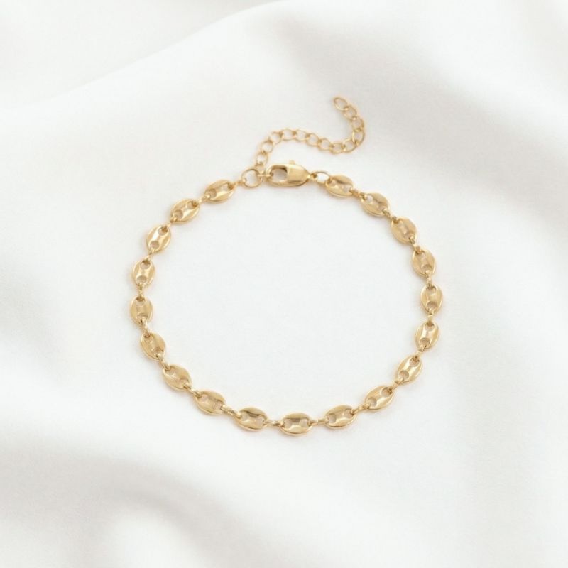 Combo Grano de café Mujer Cadena + Pulsera