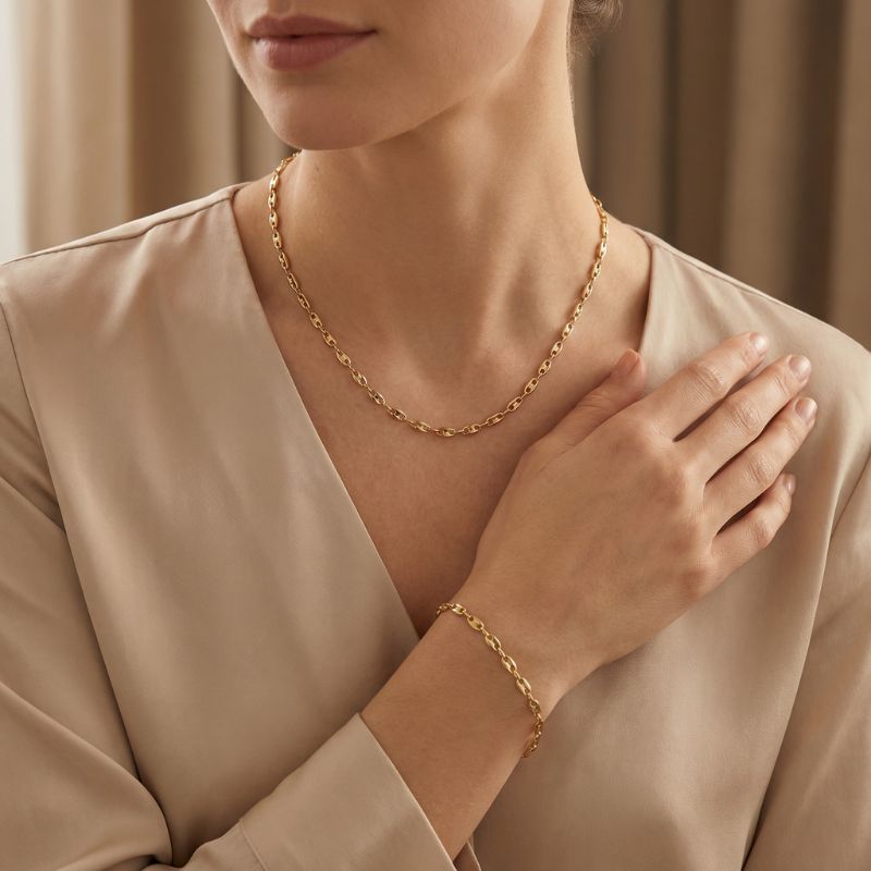 Combo Grano de café Mujer Cadena + Pulsera