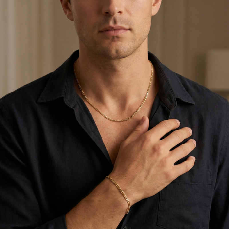 Combo Cartier Hombre  Cadena + Pulsera