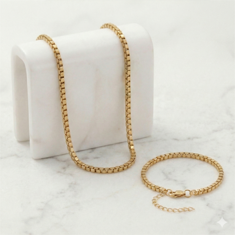 Combo Box Mujer Cadena + Pulsera