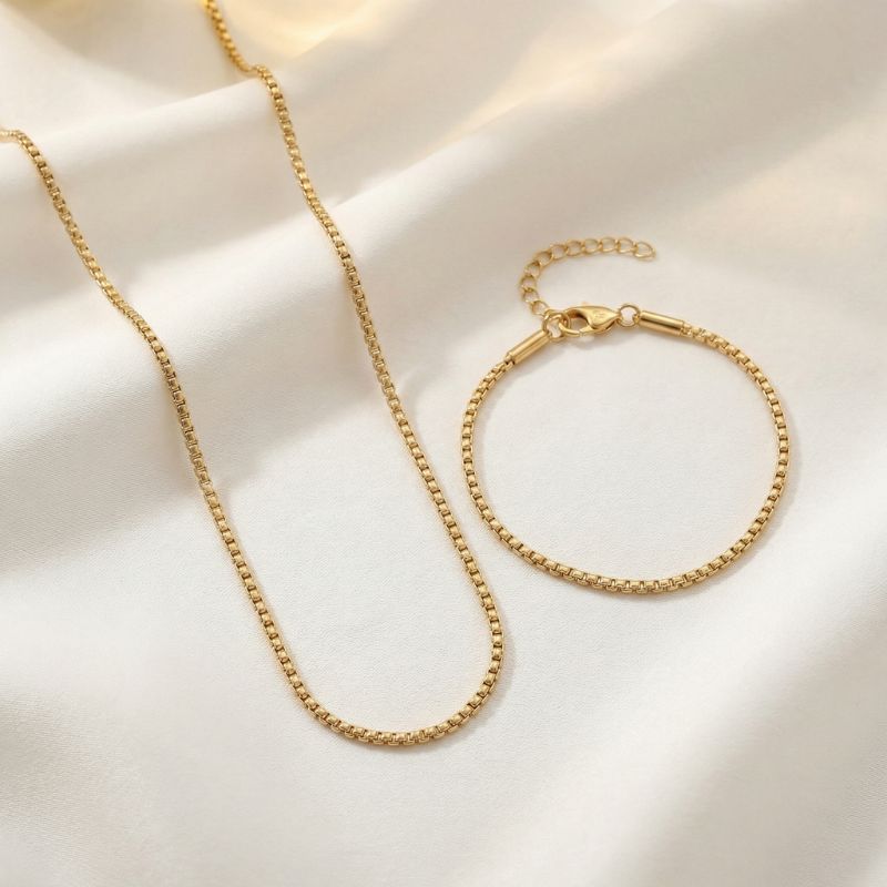 Combo Veneciana Mujer Cadena + Pulsera