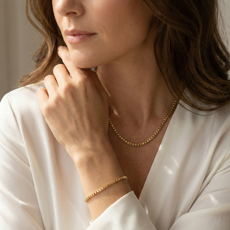 Combo Box Mujer Cadena + Pulsera