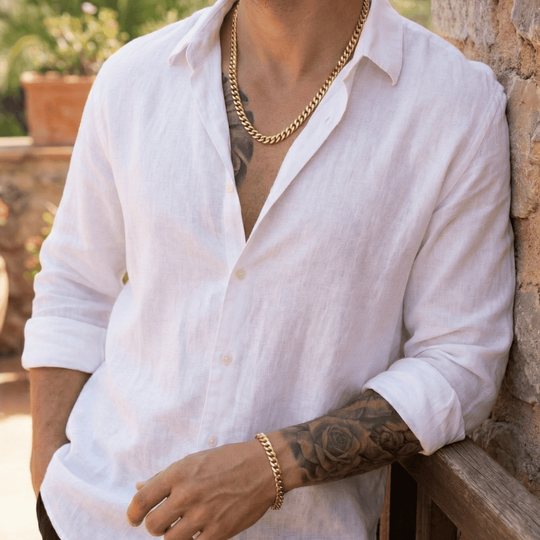 Combo Serpiente Hombre  Cadena + Pulsera